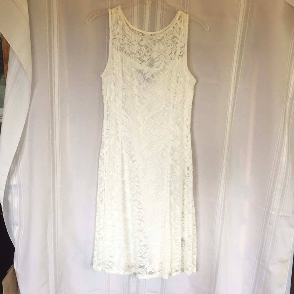 White floral dress
